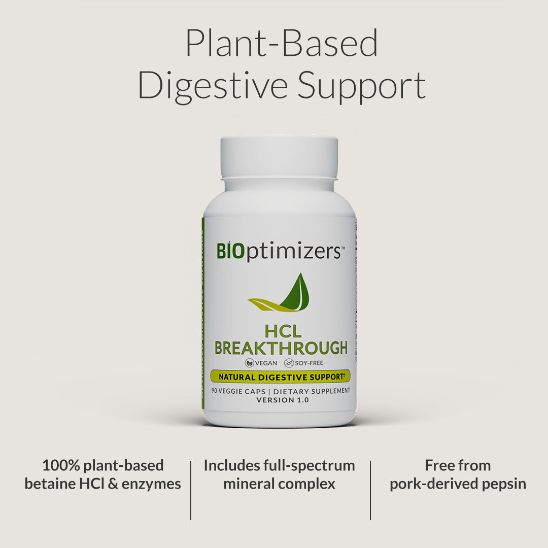 Plant-based enzymes for digestion - HCL Breakthrough by BIOptimizers