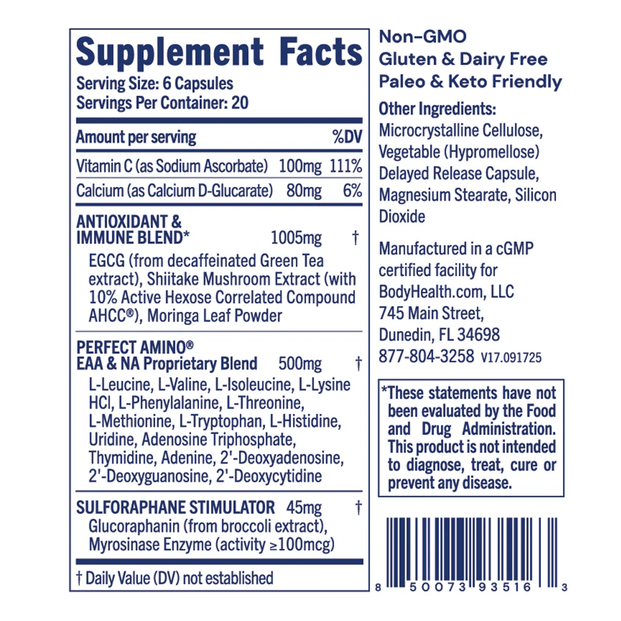 BodyHealth Australia Cellular Guard Supplement Facts
