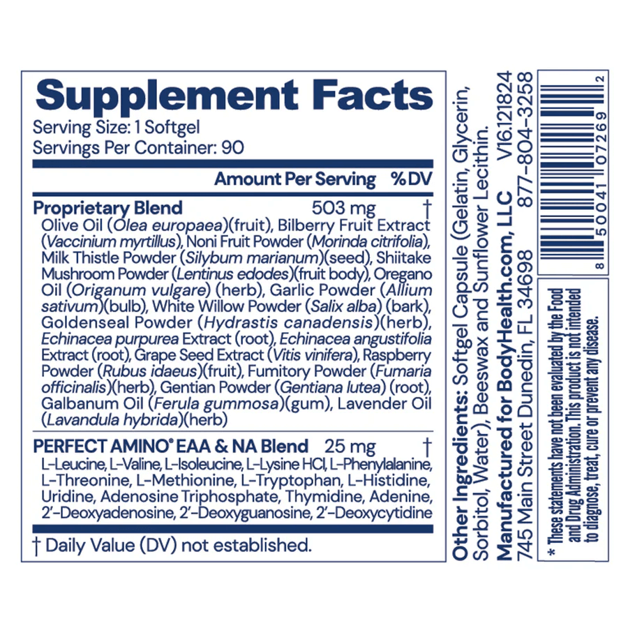 BodyHealth Australia Gut Defense Supplement Facts