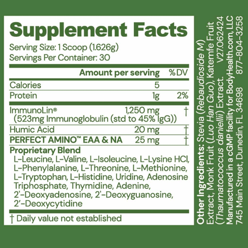 BodyHealth Australia Gut Restore Supplement Facts