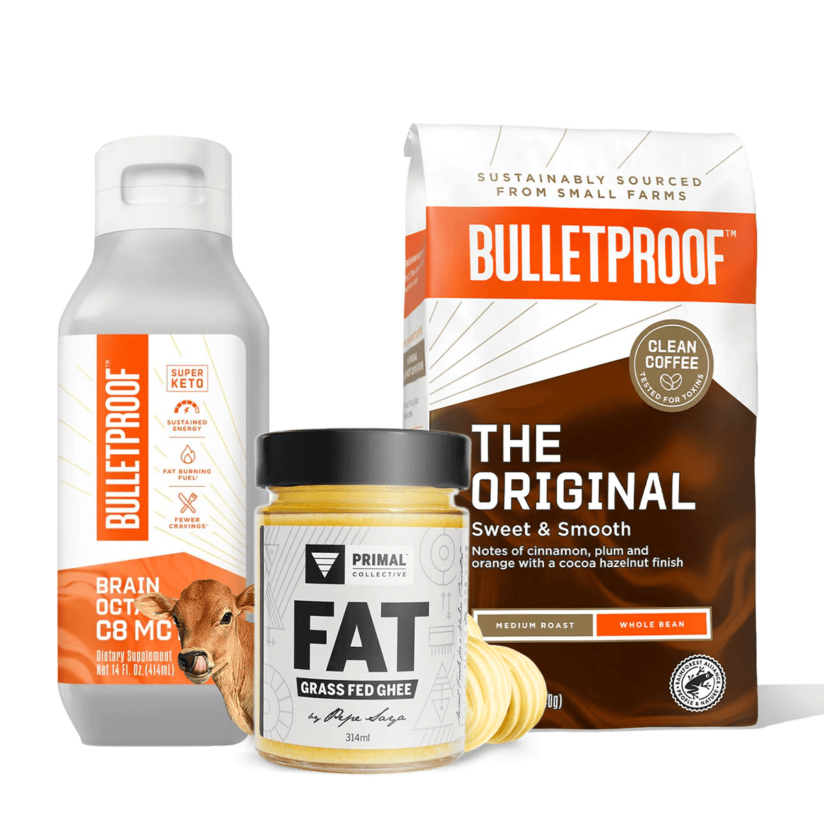 Bulletproof Australia Starter Kit Brain Octane Oil Original Whole Bean Coffee Ghee