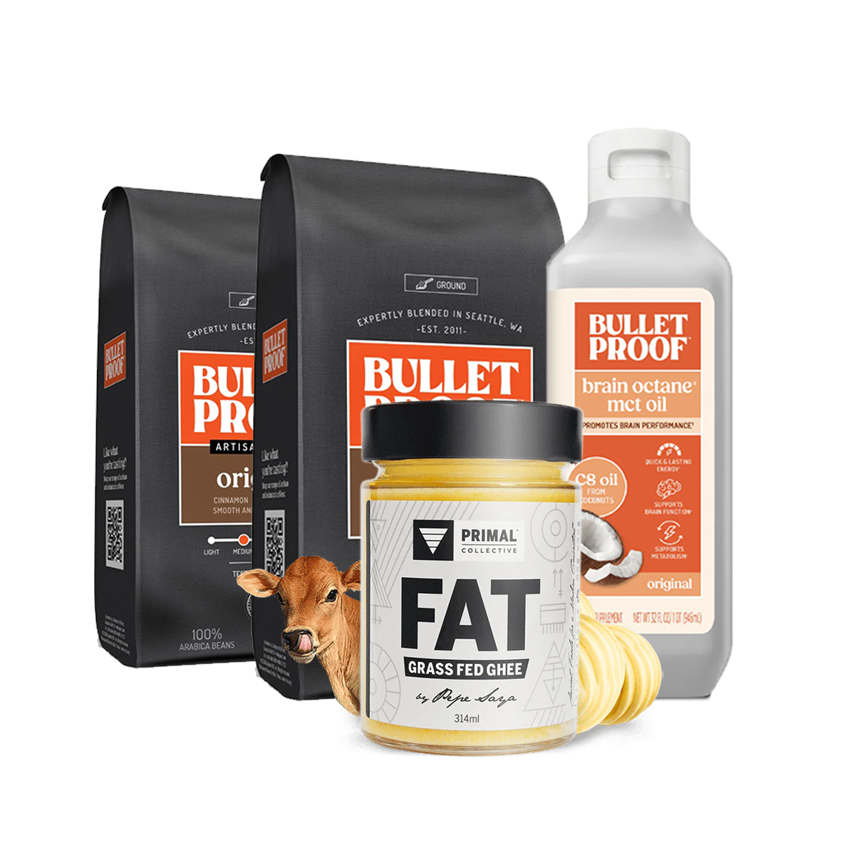Bulletproof Australia Coffee Essentials Kit Original Coffee Brain Octane Oil Primal Collective Ghee