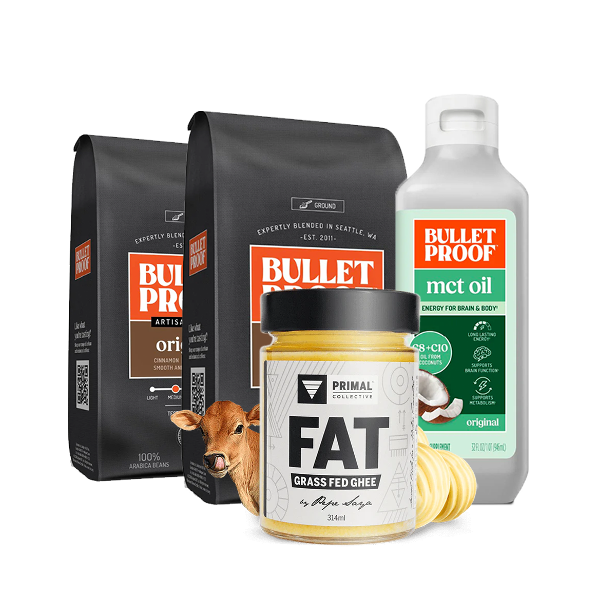Bulletproof Australia Coffee Essentials Kit Original Coffee MCT Oil Primal Collective Ghee