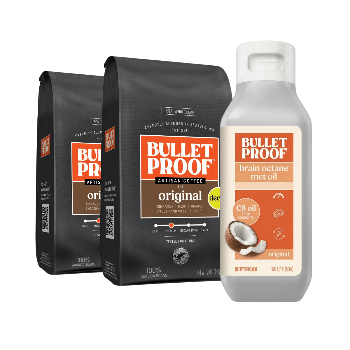 Bulletproof Decaf Coffee Essentials Kit Bran Octane Oil Australia