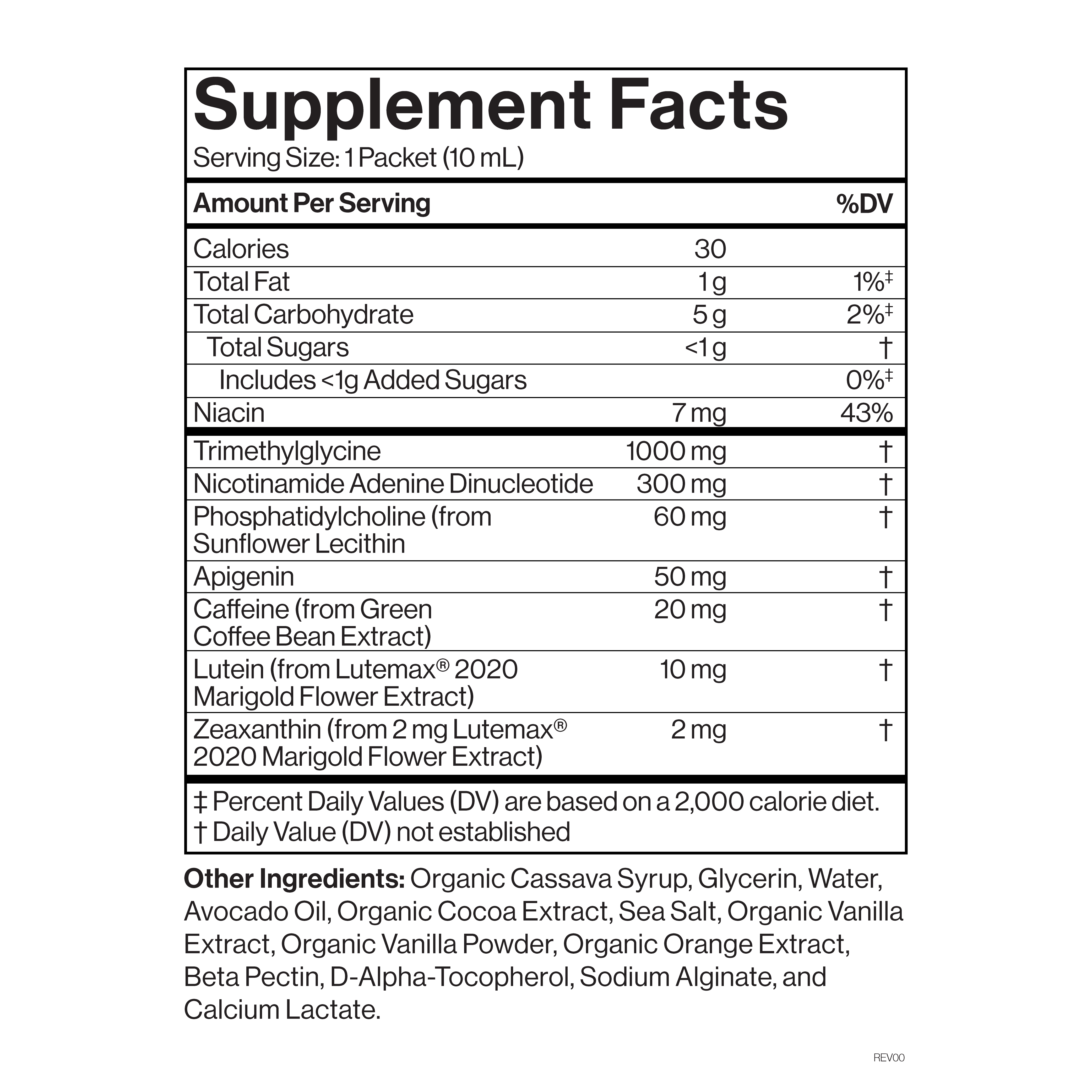 Cymbiotika Australia NAD Plus Supplement Facts