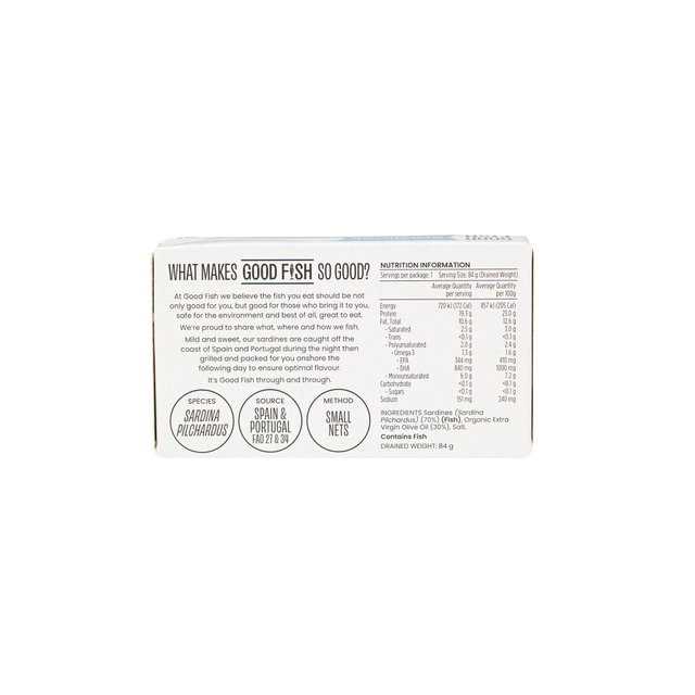 Goodfish Australia Sardines Nutrition Facts