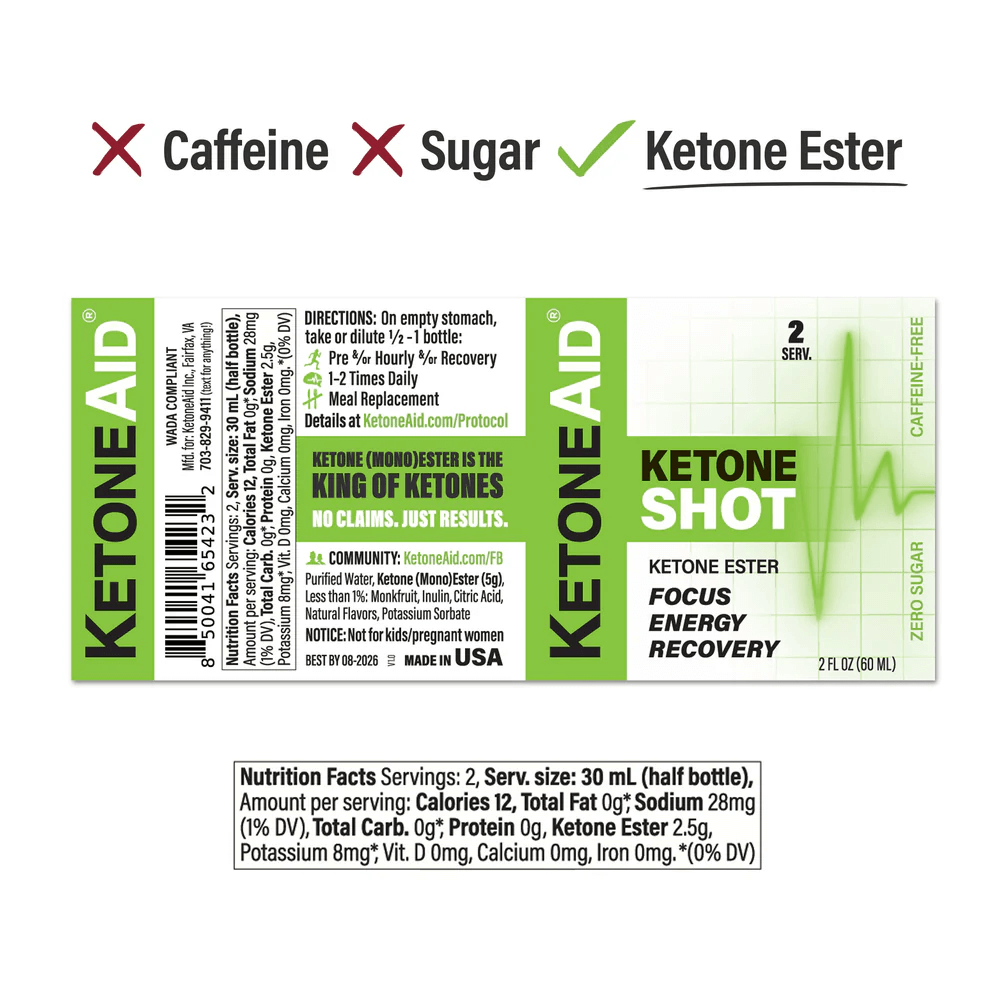 KetoneAid Australia Ketoneshot Label
