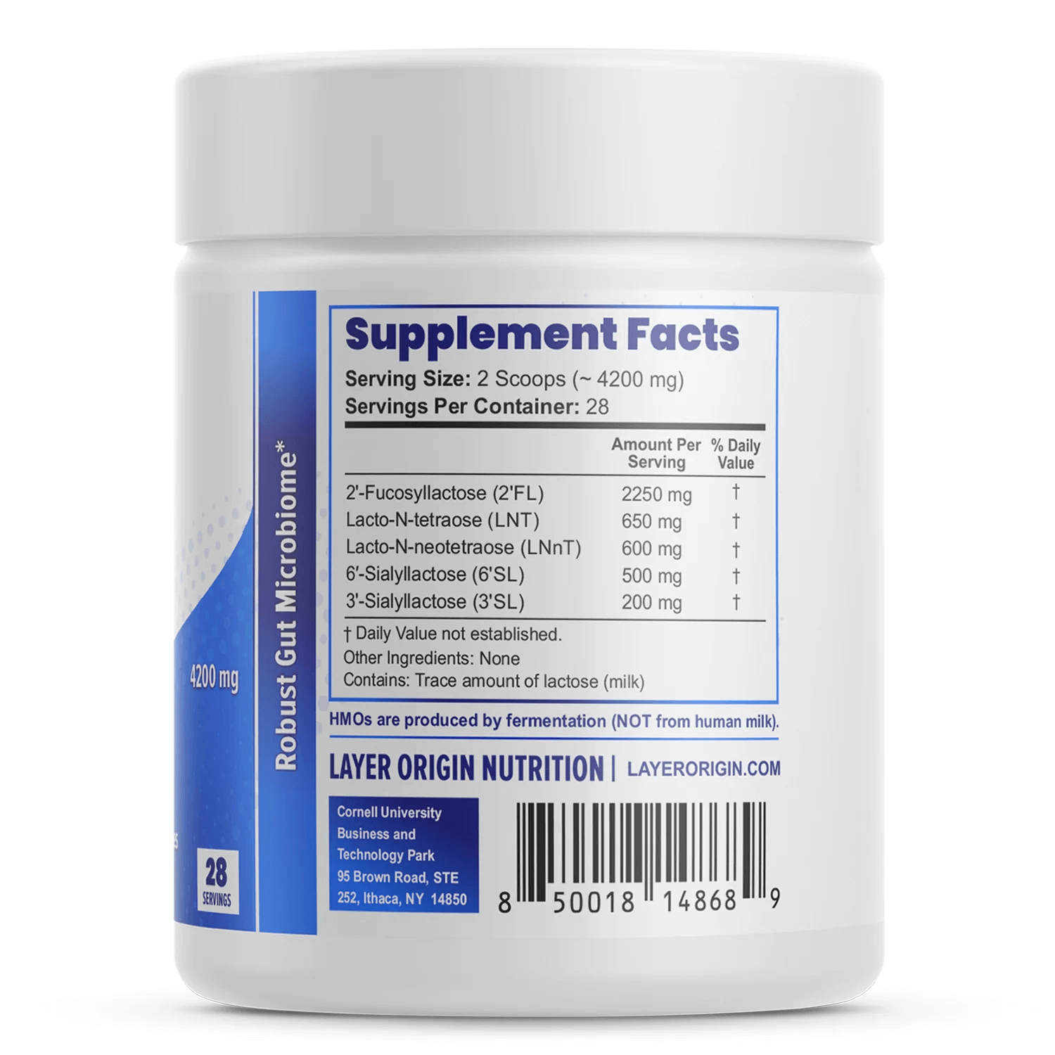 Layer Origin SuperHMO Australia Prebiotic Mix with 5 HMOs Supplement Facts