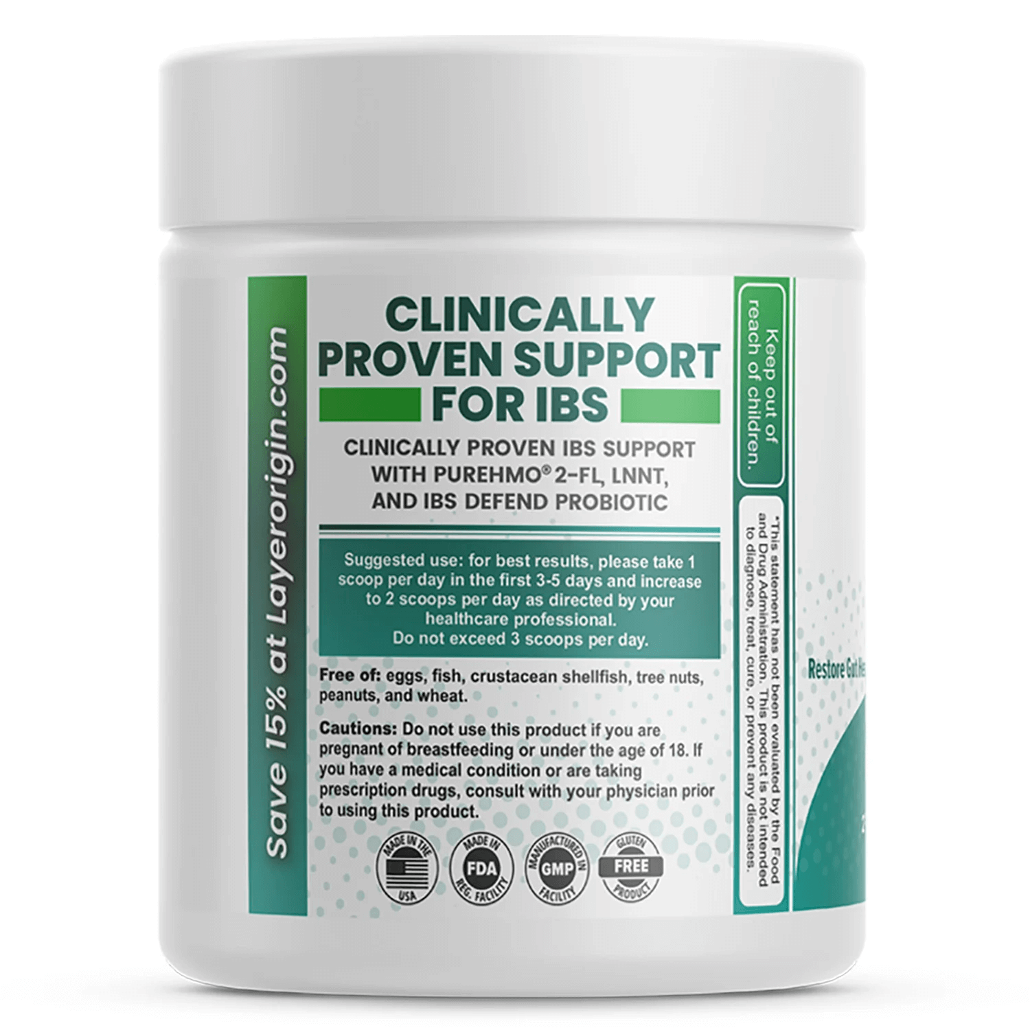 Layer Origin PureHMO Australia IBS Support with IBS Defend Probiotic Suggested Usage