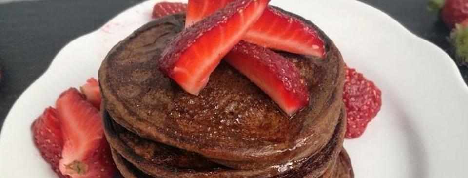 Chocolate Pancakes with Mascarpone