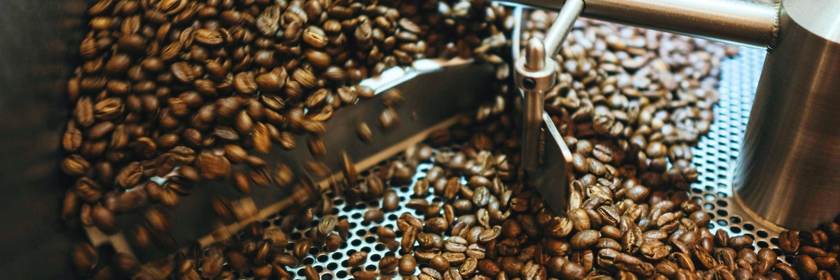 coffee beans in a roaster