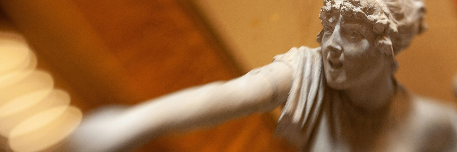 Close up of a statue of a man