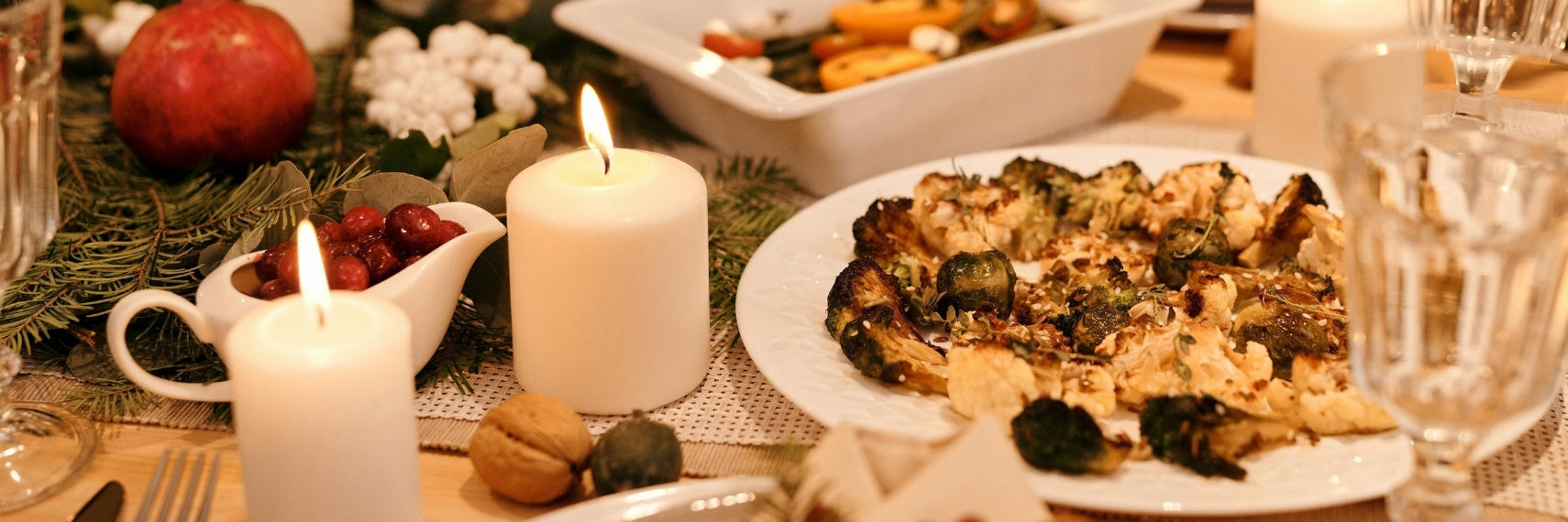 Holiday dinner table