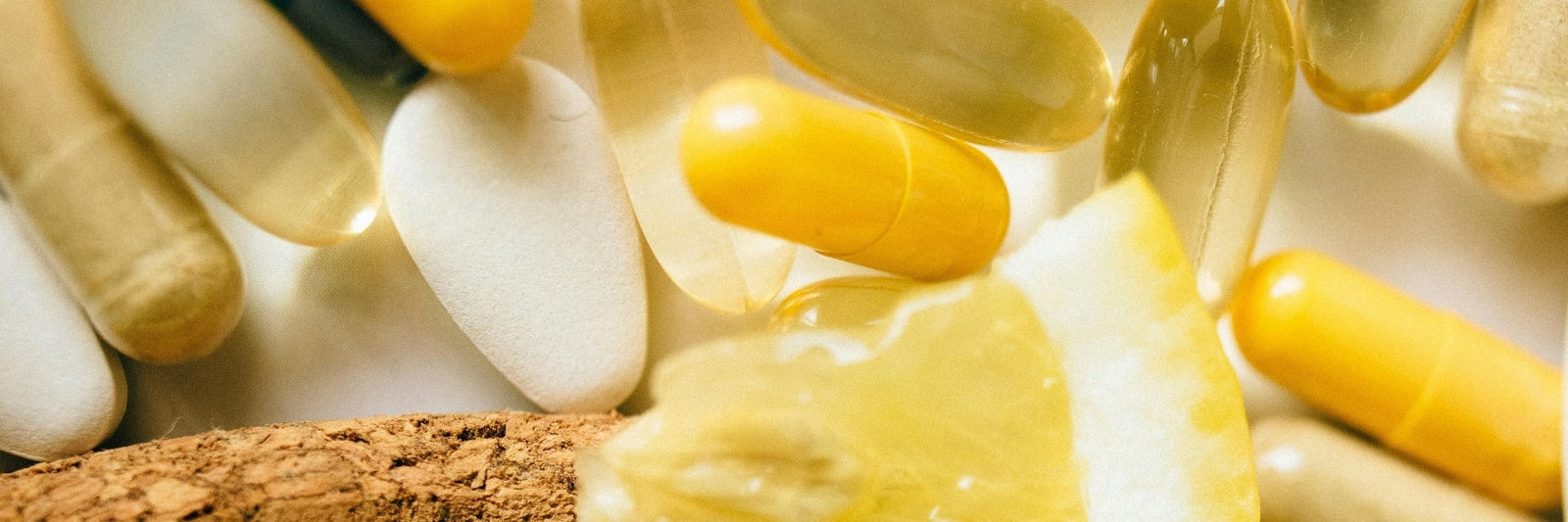 top view of various biohacking supplements