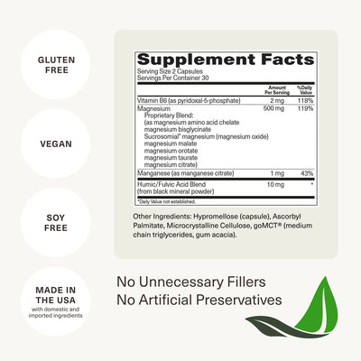 BIOptimizers Magnesium Breakthrough Capsules Australia Supplement Facts