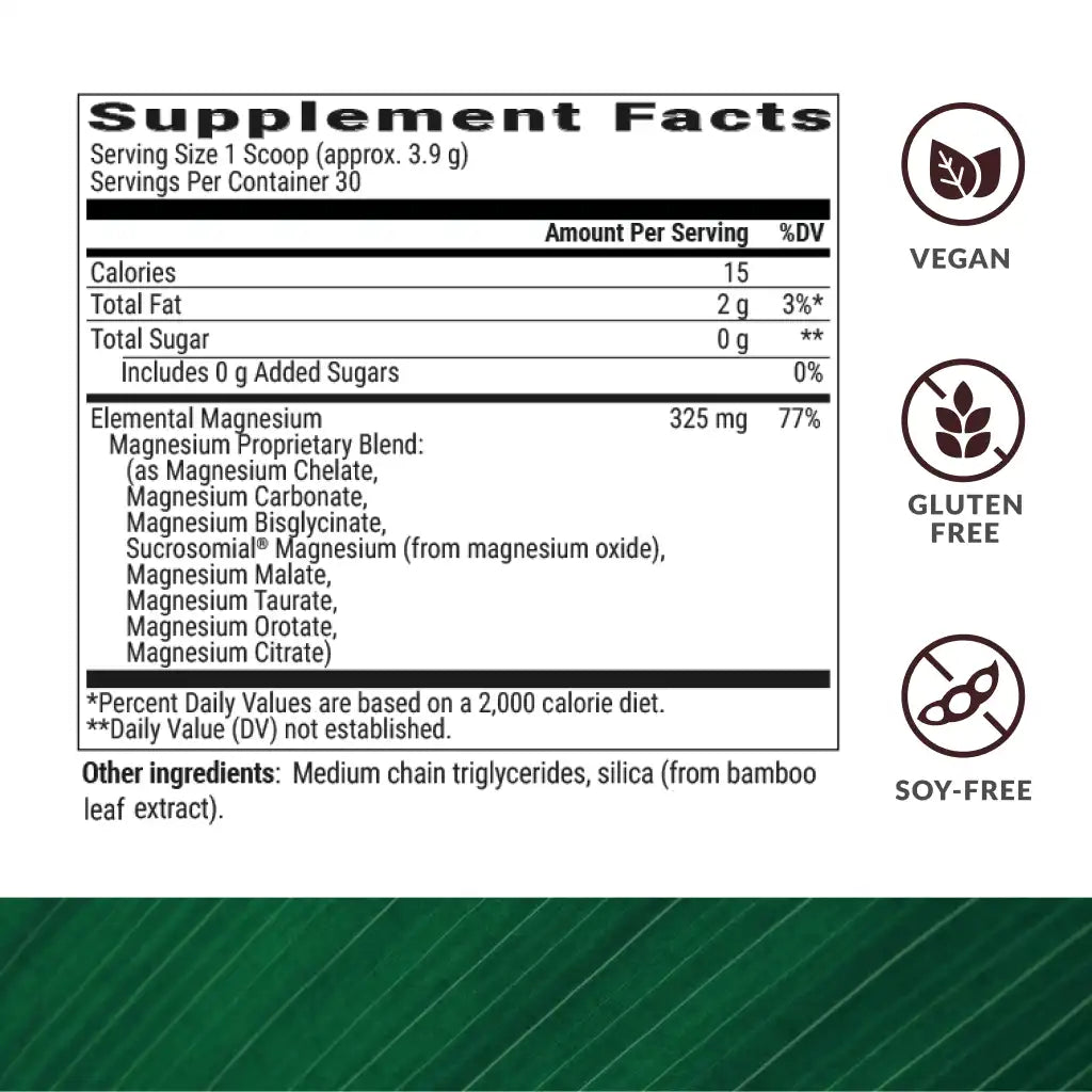 BIOptimizers Magnesium Breakthrough Unflavored Supplement Facts