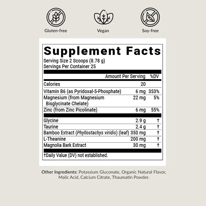 BIOptimizers Sleep Breakthrough Tropical Dreams Supplement Facts