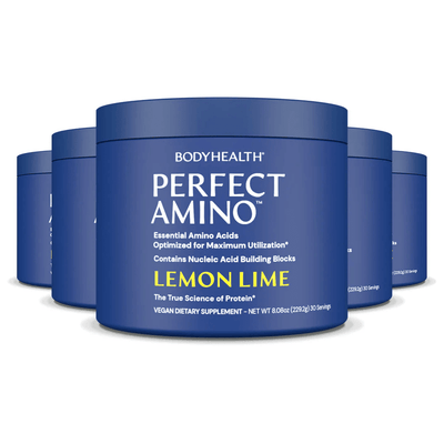 BodyHealth Australia PerfectAmino 30srv Lemon Lime Powder 6 Pack