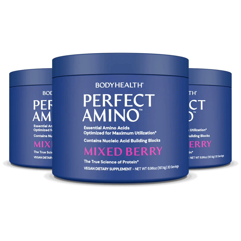 BodyHealth Australia PerfectAmino 30srv Mixed Berry Powder 3 Pack