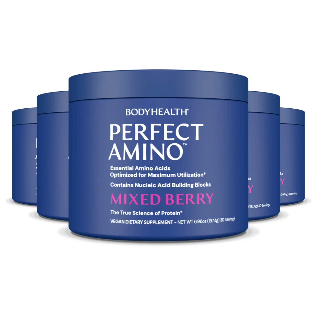 BodyHealth Australia PerfectAmino 30srv Mixed Berry Powder 6 Pack