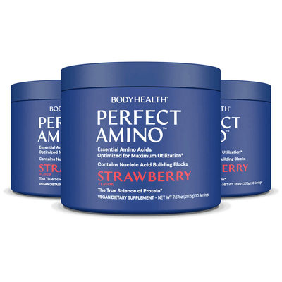 BodyHealth Australia PerfectAmino 30srv Strawberry Powder 3 Pack