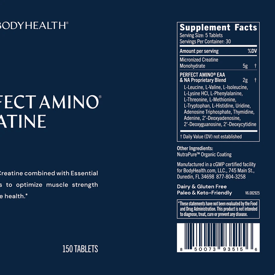 BodyHealth Australia Perfect Amino Creatine Supplement Facts