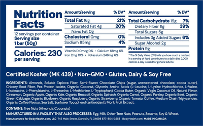 BodyHealth Australia Perfect Amino Mocha Bar Supplement Facts