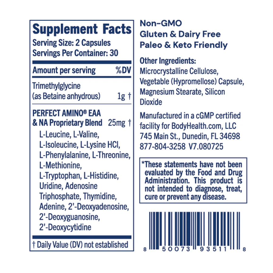 BodyHealth Australia TMG Supplement Facts