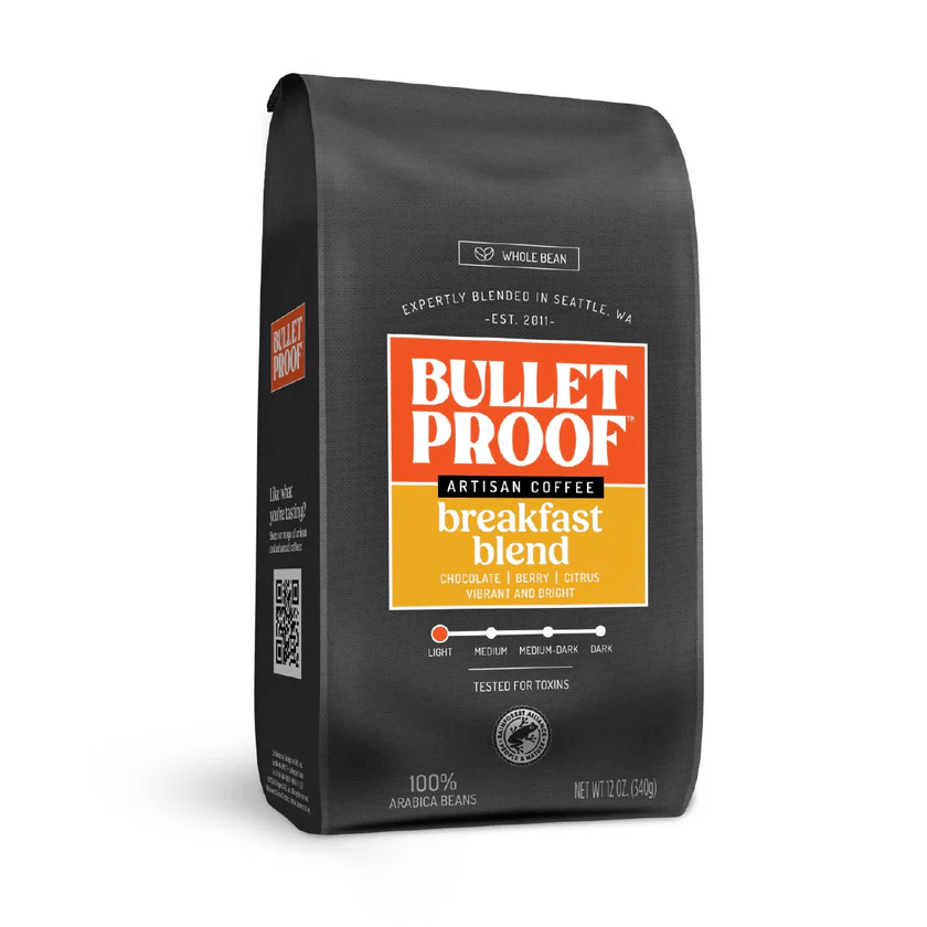 Bulletproof Australia Breakfast Blend Light  Roast Beans Coffee bag