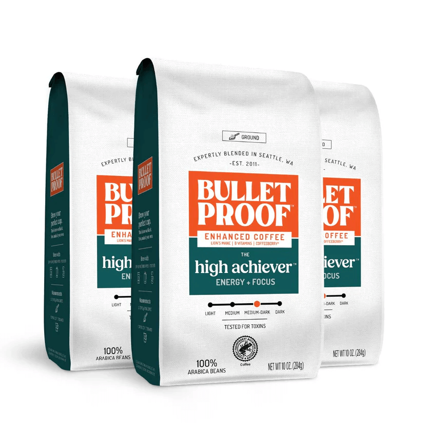 Bulletproof Australia High Achiever Ground Coffee 3packs