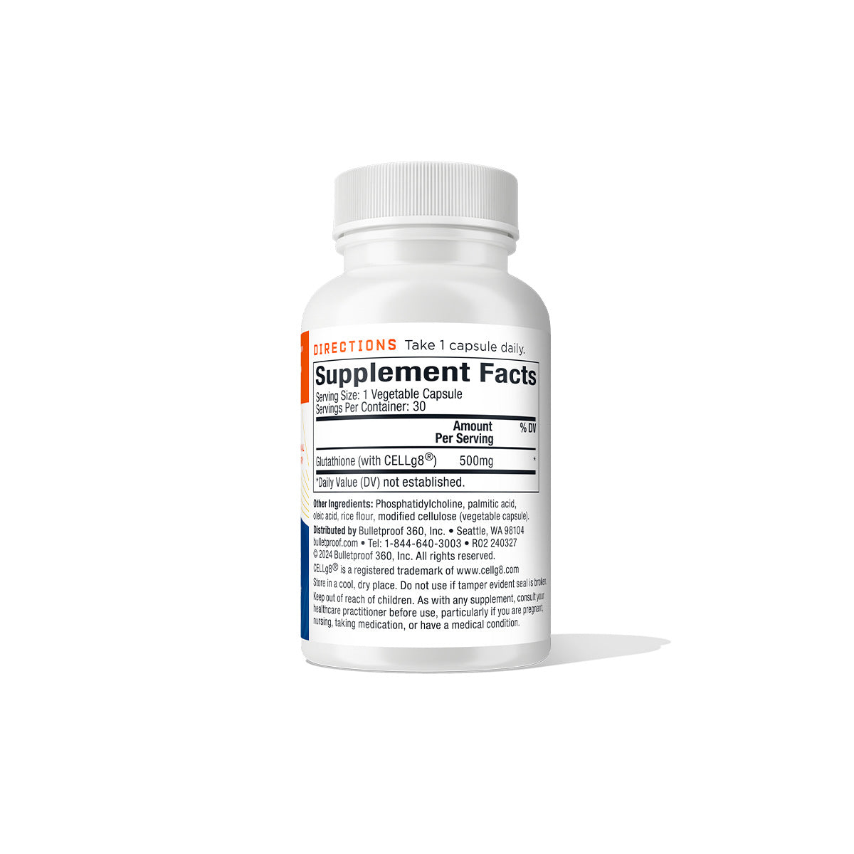 Bulletproof Australia Liposomal Glutathione Supplement Facts