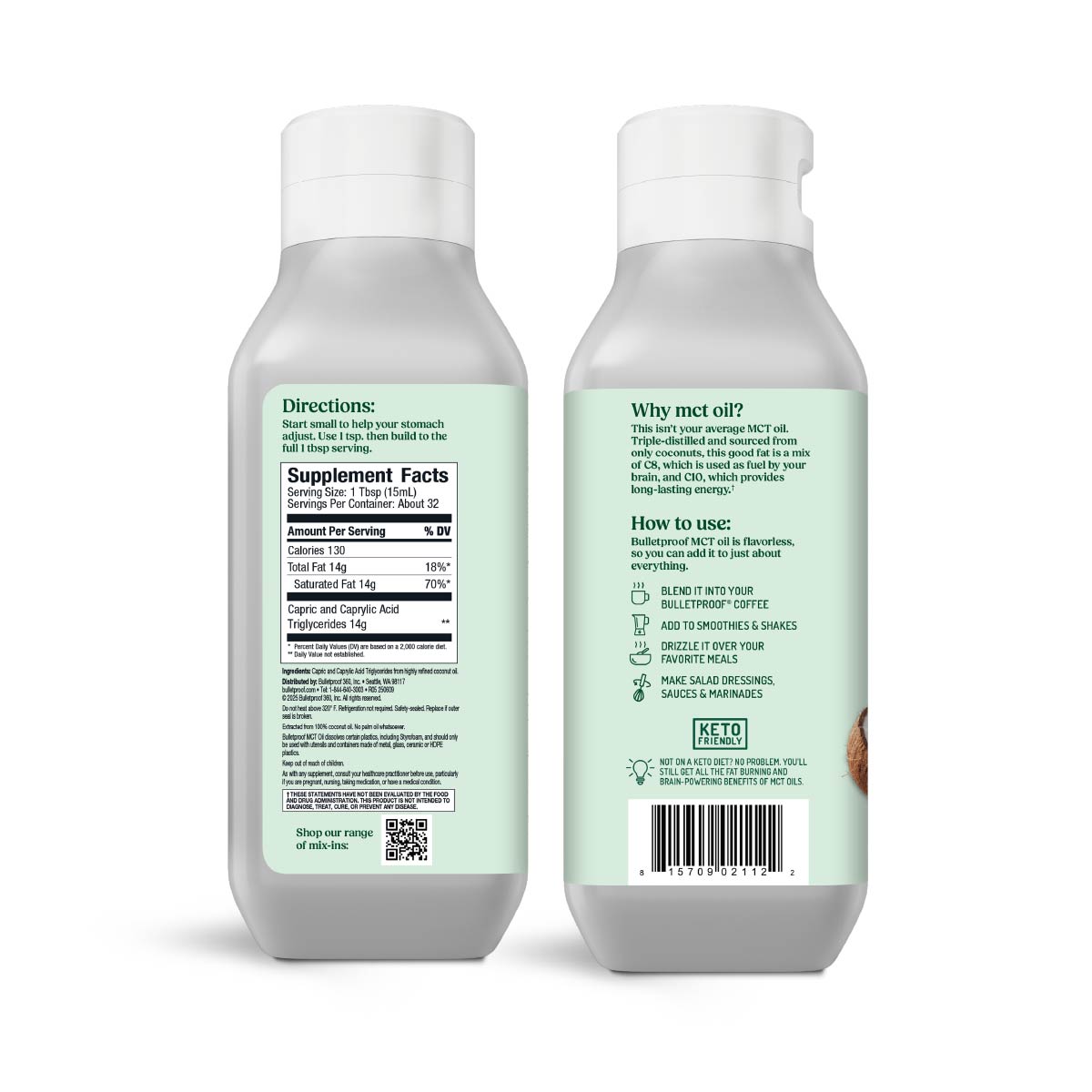 Bulletproof Australia MCT Oil 473ml Supplement Facts