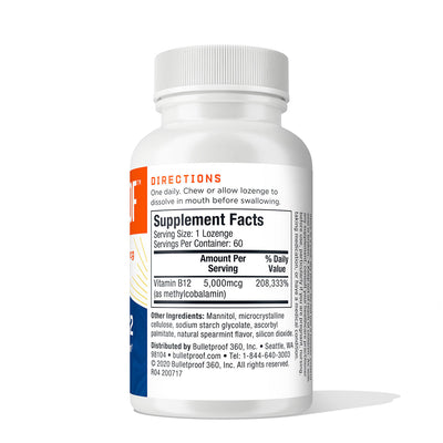 Bulletproof Australia Methly B12 Supplement Facts