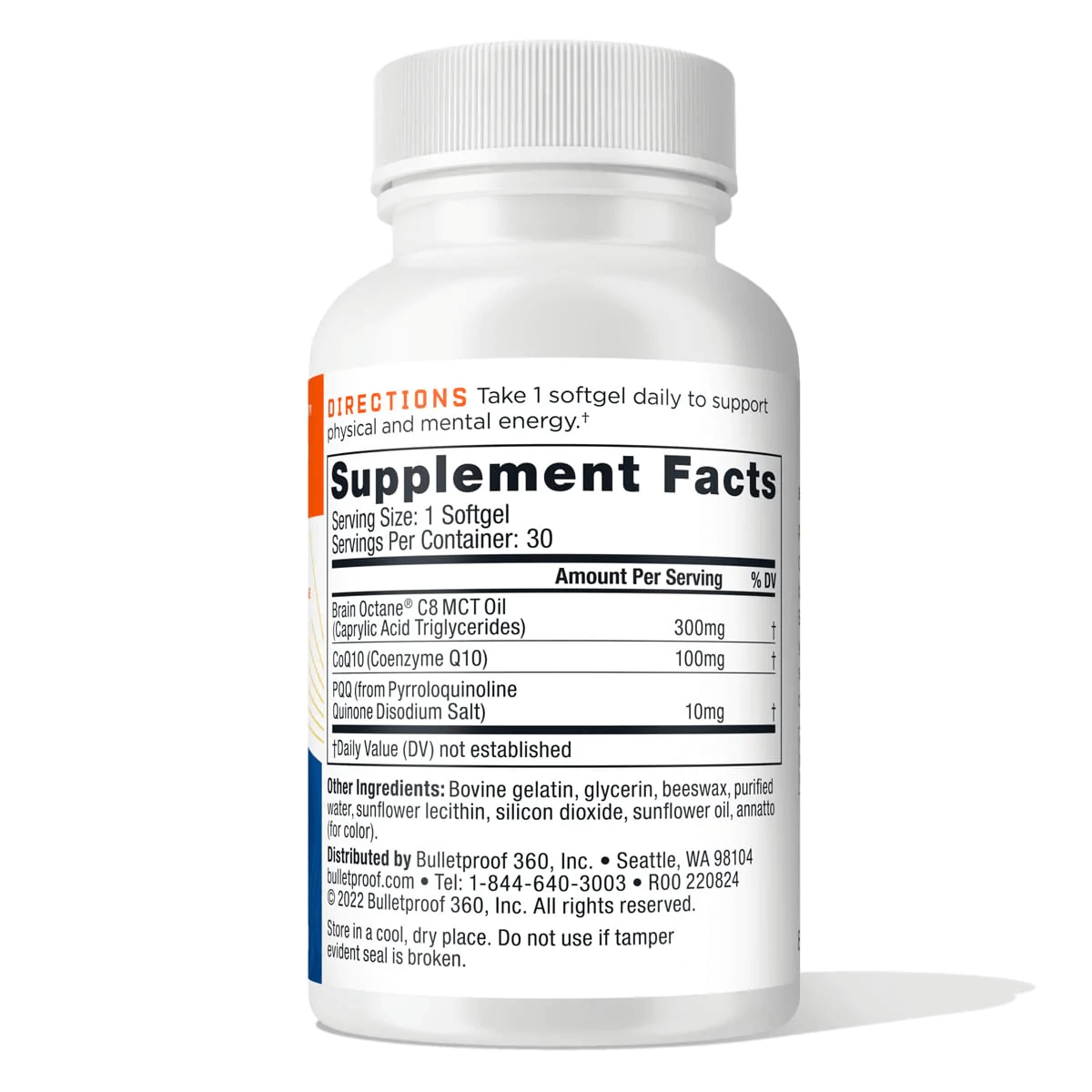 Bulletproof CoQ10 Energy Australia Supplement Facts