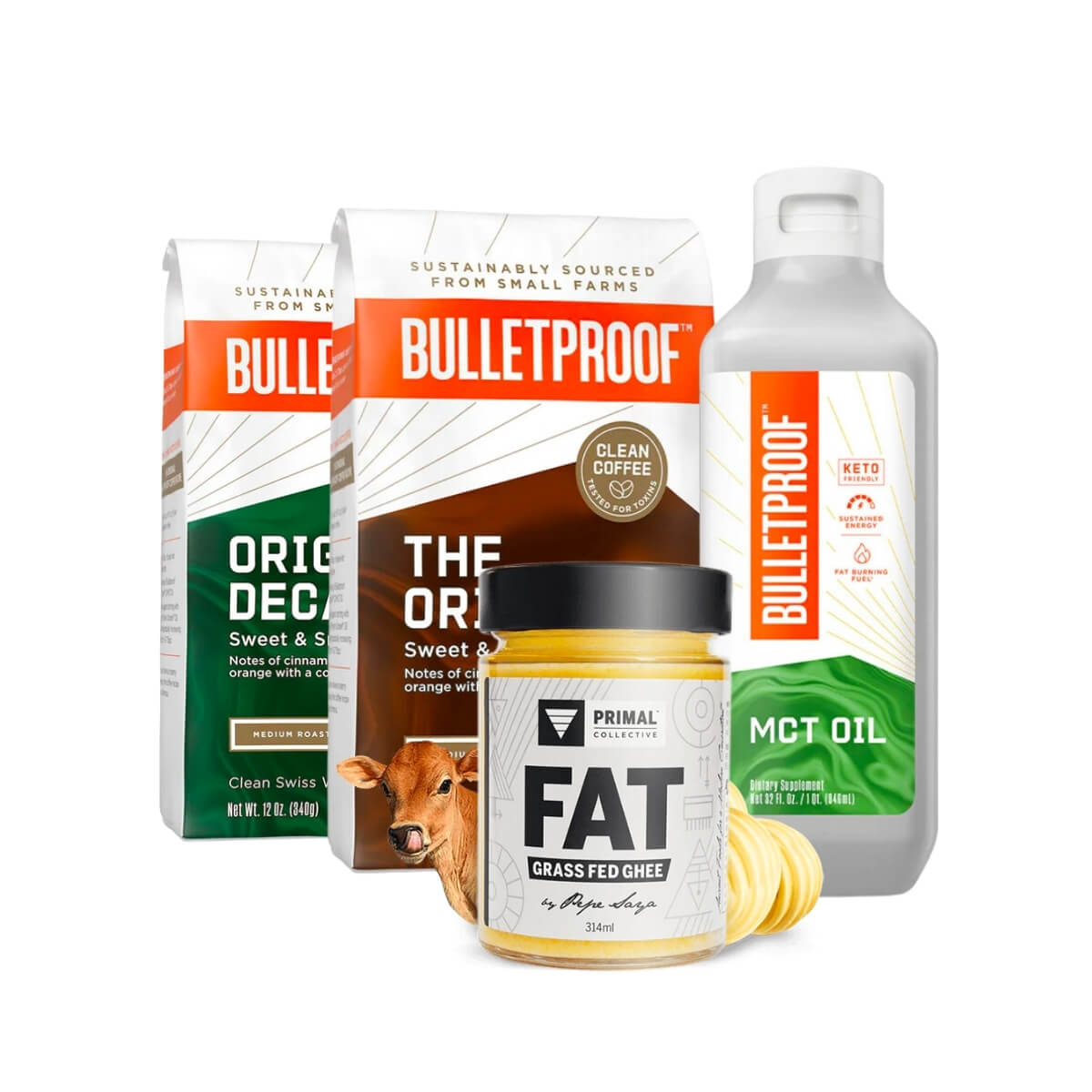 Bulletproof Australia Decaf Coffee Essentials Kit Decaf Original Beans MCT Oil Ghee