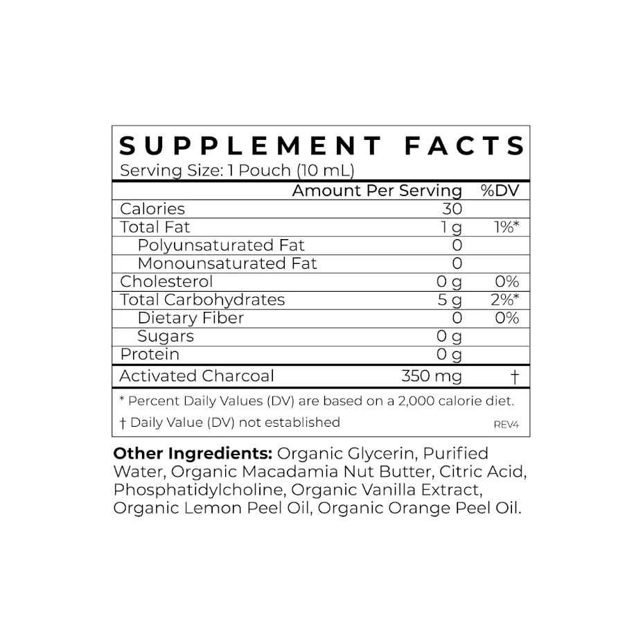 Cymbiotika Australia Activated Charcoal Supplement Facts