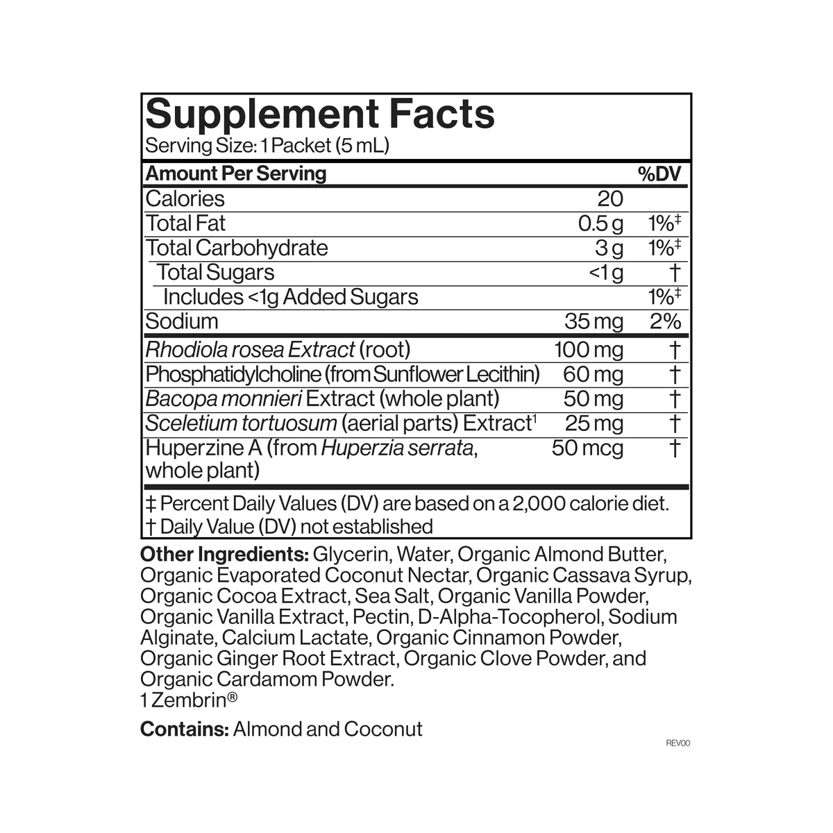 Cymbiotika Australia Brain Complex Supplement Facts