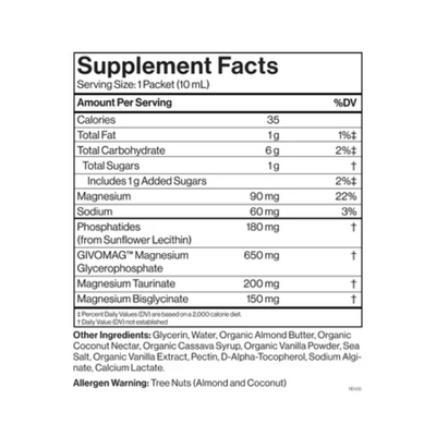 Cymbiotika Australia Magesium Complex Supplement Facts