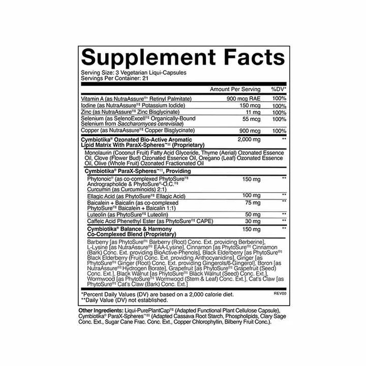Cymbiotika Australia Pra X Supplement Facts