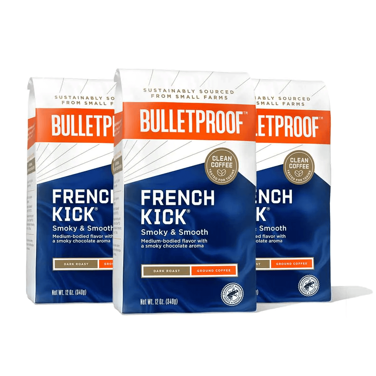 French Kick Bulletproof Ground Coffee Australia 3-pack