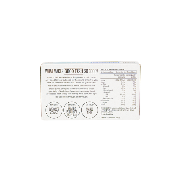 Goodfish Australia Mackerel Nutrition Facts