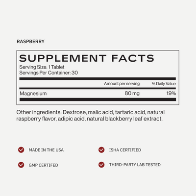 H2TAB Australia Raspberry Supplement Facts