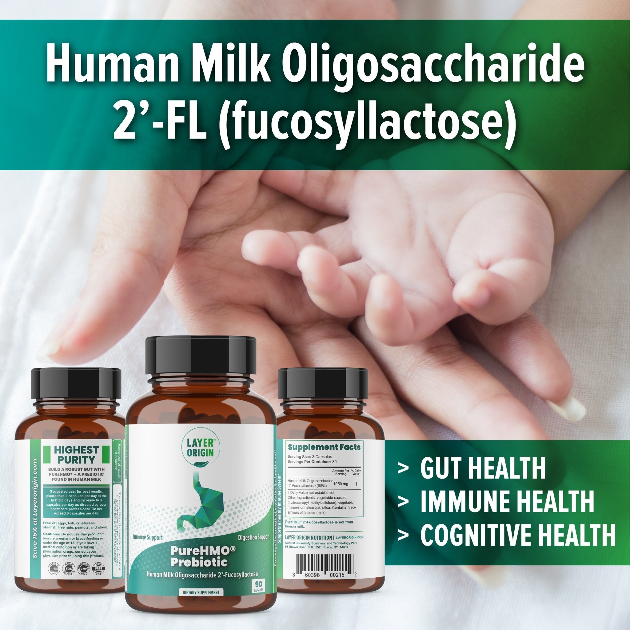 Human Milk Oligosaccharide Super Prebiotic Capsules