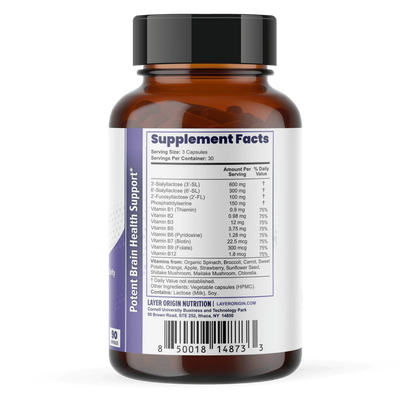Layer Origin Australia Brain Performance with HMO Supplement Facts