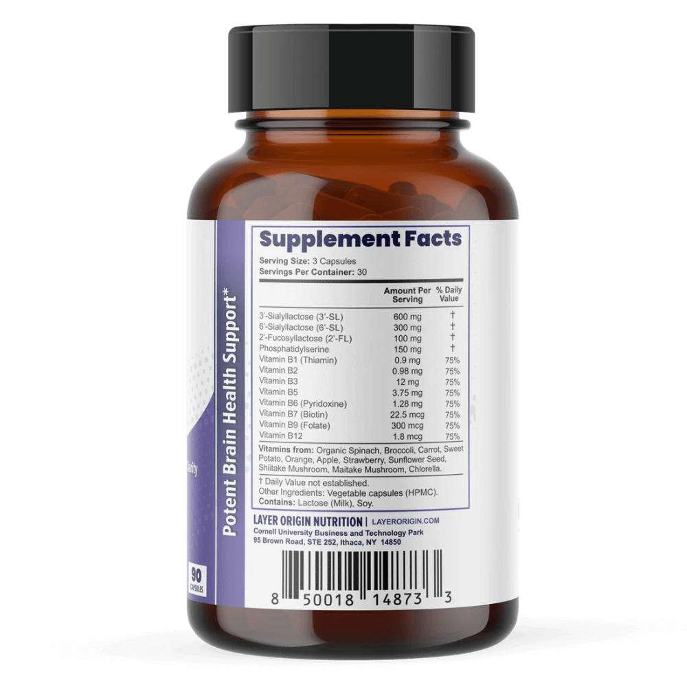 Layer Origin Australia Brain Performance with HMO Supplement Facts