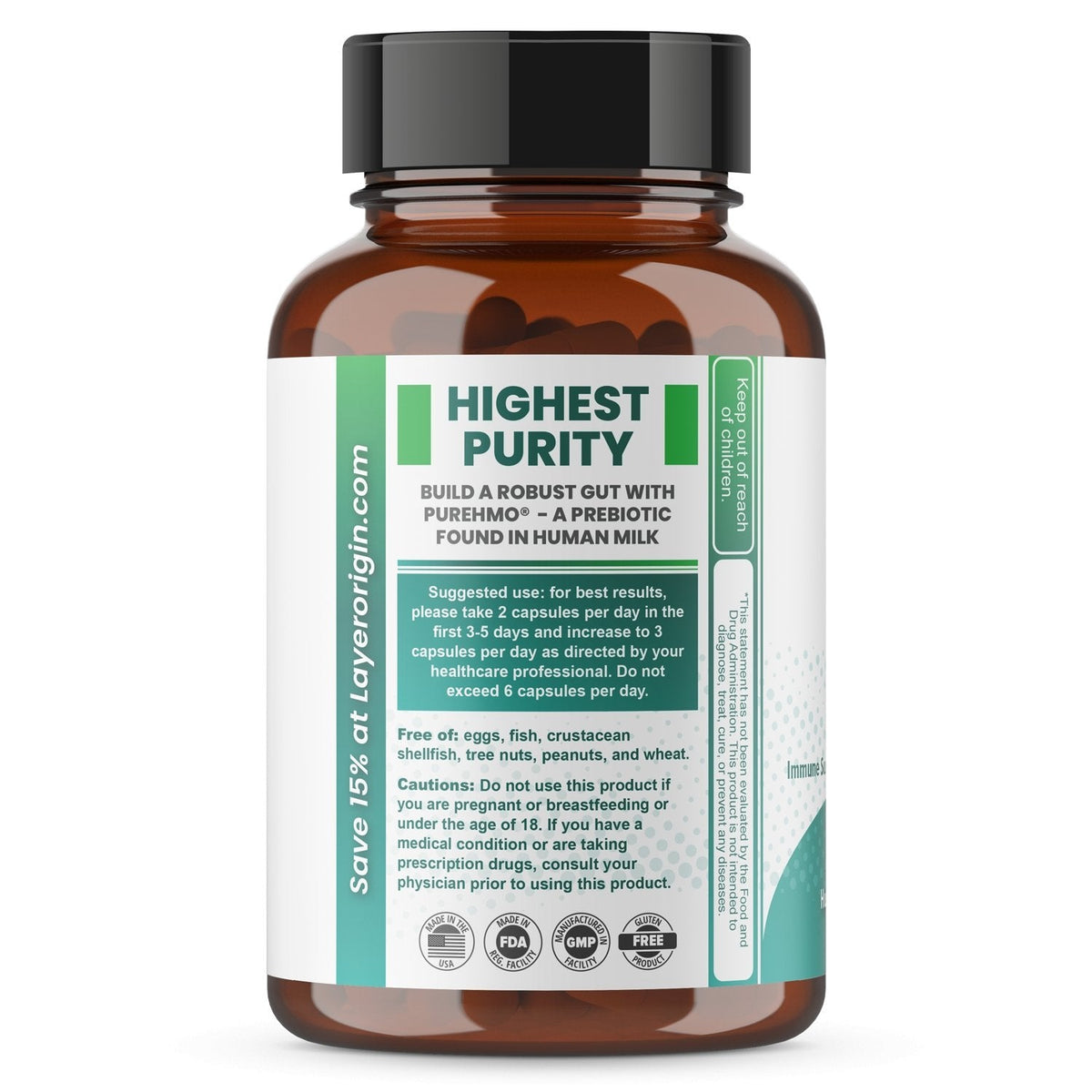 Layer Origin Australia PureHMO Capsules Suggested Use