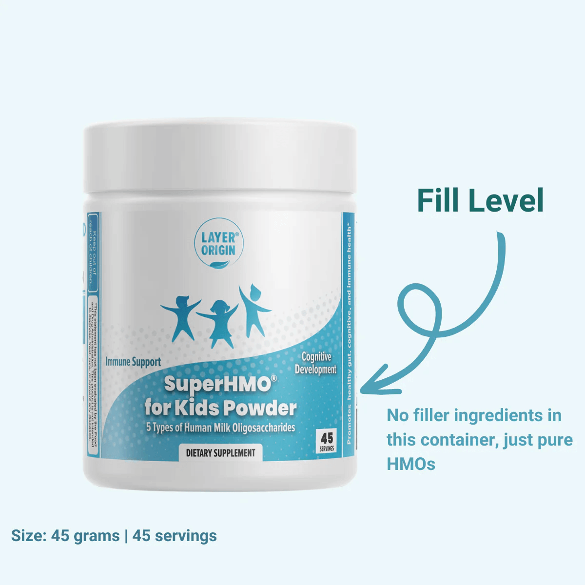 Layer Origin Australia PureHMO for Kids Super Prebiotic Powder - 2 HMOs No Filler