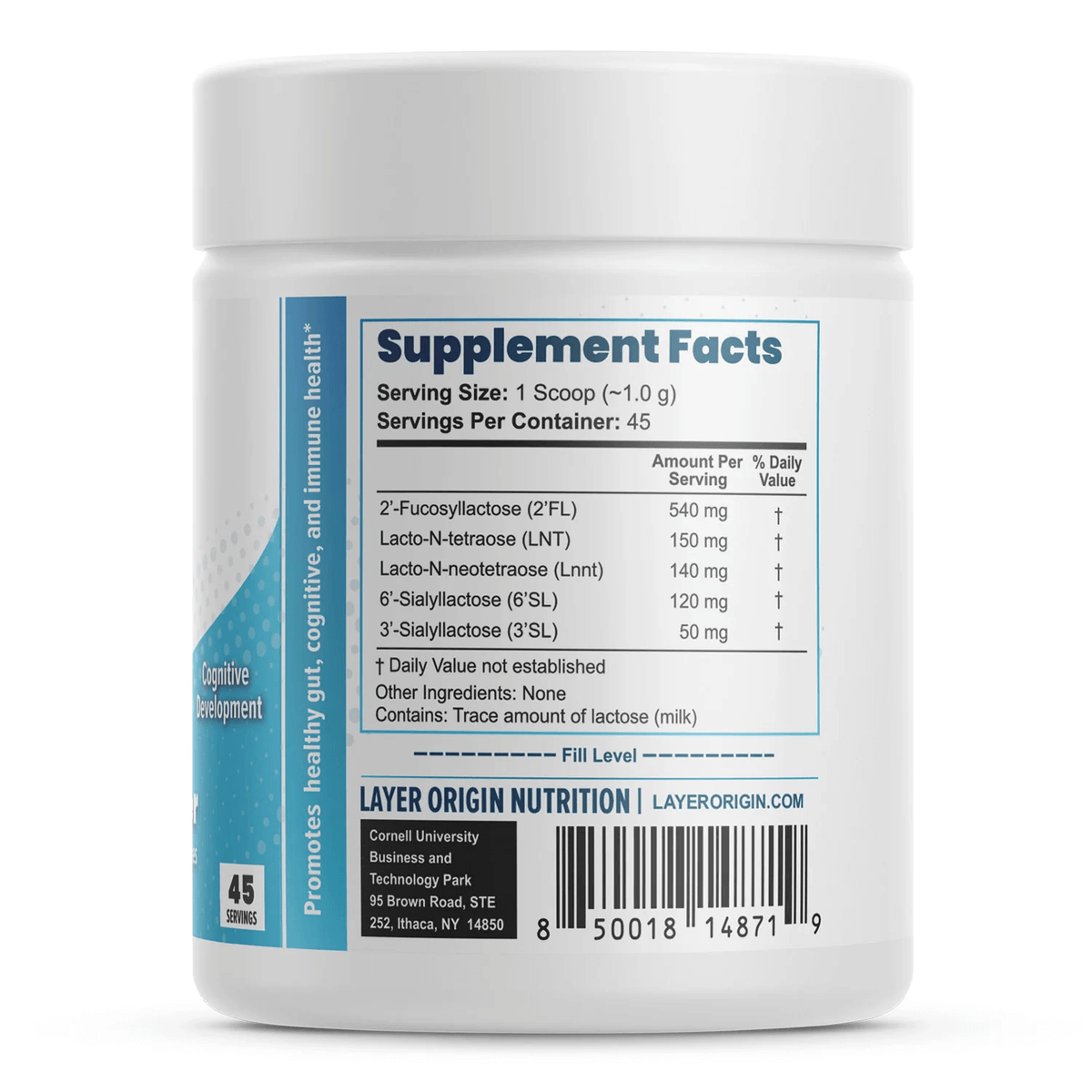Layer Origin Australia PureHMO for Kids Super Prebiotic Powder - 2 HMOs Supplement Facts