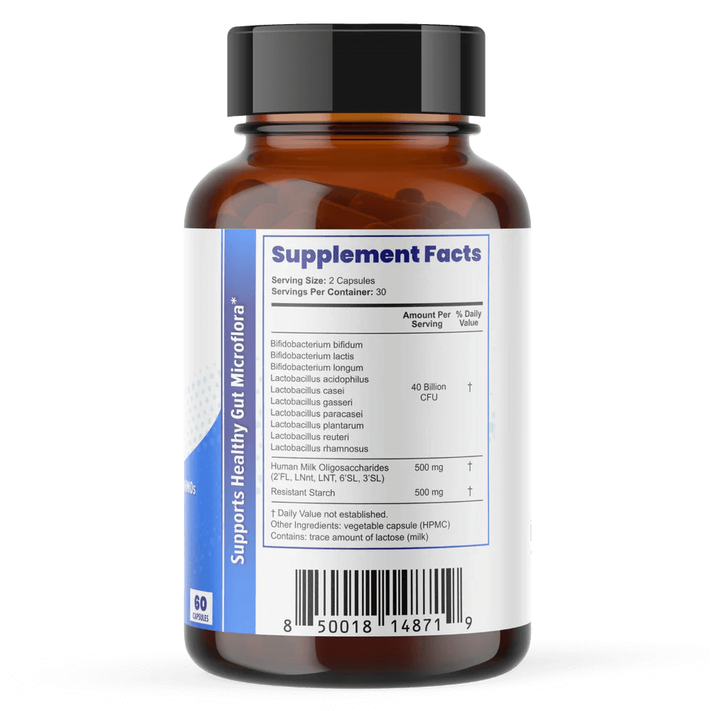 Layer Origin Australia SuperHMO Synbiotic Capsules Supplement Facts