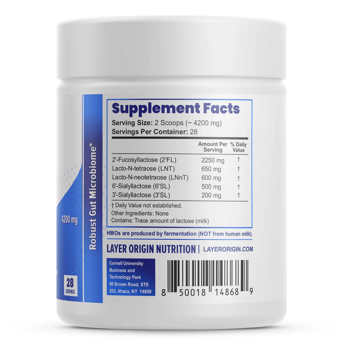 Layer Origin SuperHMO Australia Prebiotic Mix with 5 HMOs Supplement Facts